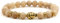 Achat Armband Damen, Bead Bracelet Goldener Buddha Armband Perlen Umfang 19CM