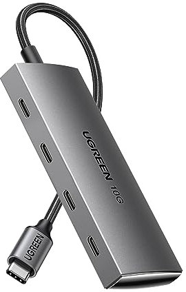 UGREEN 10Gbps Hub USB C vers 4 USB C 3.2 Gen2 Adaptateur Multiport Coque en Aluminium Compatible avec iPhone 16 15 Série MacBook iPad Air Pro 2024 Steam Deck Surface Pro Galaxy S25 S24 Ultra
