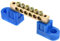 Rebower Morsettiera 6 Posizioni Terra Vite Connettore [per Elettrico Scatola Controllo Confezione] - M4/Ottone Blu