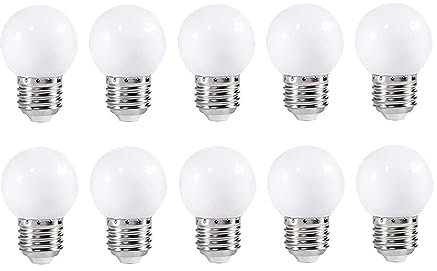 ZFQ 2W E27 G45 LED Leuchtmittel, Glühbirne E27 Warmweiß, Mini Globe für 2W Glühlampen 200 Lumen 2700 Kelvin, Wasserdichte Lichterkette für Innen und Außen Bereich, AC 220-240V, 10 Stück