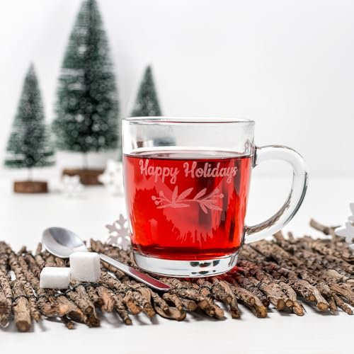 Smartphoto Verre à Thé Personnalisé - Gravure de Haute Qualité - Résistant au Lave-Vaisselle et au Micro-Ondes - Un Cadeau Unique - Idées cadeaux la Saint-Valentin - Idée Cadeau Noël - Cadeau de fête