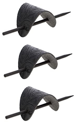 Beaupretty 3st Haarnadel Aus Leder Lederspange Mit Stock Haarspange Haarspangen Metall Keltischer Haarstock Haarspange Mit Stab Halter Clip Europäisch Und Amerikanisch Fräulein Holz