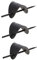 Lot de 3 épingles à cheveux en cuir avec - Barrette à cheveux viking - En métal - Style celtique - Avec support - Clip européen et américain - En bois