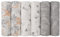 GLLQUEN BABY Lot de 6 carrés en mousseline de coton pour bébé, absorbants, respirants et parfaits pour nettoyer, essuyer et couvrir les nouveau-nés 70 cm x 70 cm