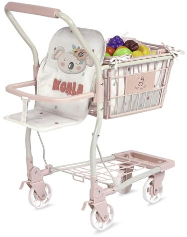 DE CUEVAS TOYS- Koala Juguete, Color Rosa y Blanco (52179)