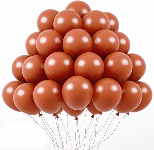 Luftballons Geburtstag [100 Stück] • 30cm Premium Ballons aus 100% Naturlatex • für Luft und Helium • Deko Dekoration Kindergeburtstag Partydeko Party (Pastell-Mokka)