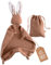 Mikito Schnuffeltuch Baby Hase - Musselin Schmusetuch als Baby Geschenk zur Geburt von Junge & Mädchen/Schnuffeltücher & Trösterchen/Kuscheltier Baby (Taupe)