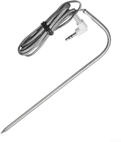 BBQ Fleischthermometer Sonde Ersatz, Ersatz Fleischsonde Sensor, Fleischthermometer Drahtsonde, kompatibel mit Traeger Holzpellet Grills und Smoker, Edelstahl Thermometer Fleischsonde