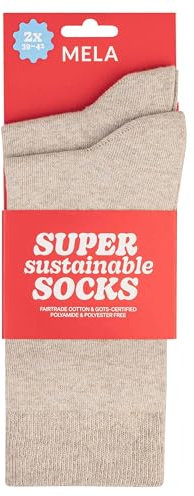 Mela - Socken 2er Pack Basic | Nachhaltig mit Fairtrade Cotton, GOTS & Grüner Knopf Zertifizierung