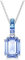 Swarovski Millenia Octagon Cut Blue Rhodium Plated One Size Crystal Pendant, one size, Crystal, Crystal