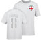 Personalised England Football T-Shirt: Adult England T-Shirt, Custom Top for Fans - England Top