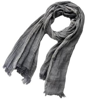 REHJJDFD Men Scarf Striped Cotton Linen Men's Scarves Warm Pashmina Neckerchief Short Tassel Shawls