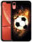 GlamCase for iPhone XR, iPhone XR Case - Soccer On Fire Design Printed Slim & Sleek Cute Plastic Hard Snap on Protective Designer Back Phone Case/Cover for iPhone XR White