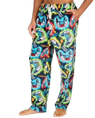 Undercover lingerie Mens Fleece Lounge Pants 31B1971 Black Gamer 2XL
