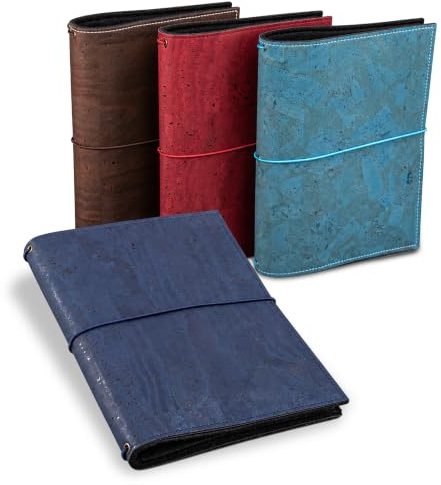 Travelers Notebook | Kork Color | vegan | nachfüllbar | versch. Größen | optional mit 2 Notizheften & Sammelmappe | A5 und viele weitere Größen