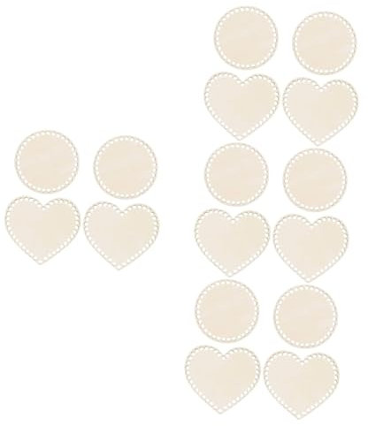 NUOBESTY 4 Sätze Taschenboden Aus Holz Holzbrett Plakafarbe Holz Brett Holzdielen Bretter Holz Platte Korbboden Aus Holz Korbböden Zum Häkeln Gehäkelte Korbbasis DIY-Tool Beige 4 Stück * 4