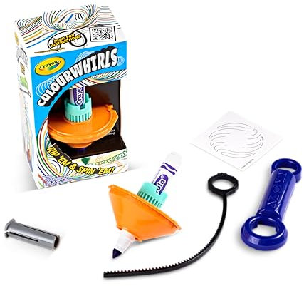 CRAYOLA - ColourWhirls, la peonza de Colores, Juego con 1 peonza, Colores Surtidos, desafíos para la Familia y Amigos, Juego y Regalo Creativo para niños, a Partir de 6 años, 74-7649