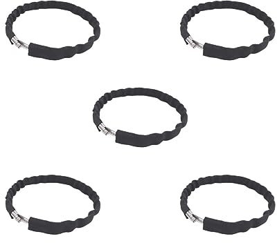 Timcryxient Set di 5 canestri per serbatoi subacquei, in acciaio inox resistente, per bottiglie da 6 l, colore nero