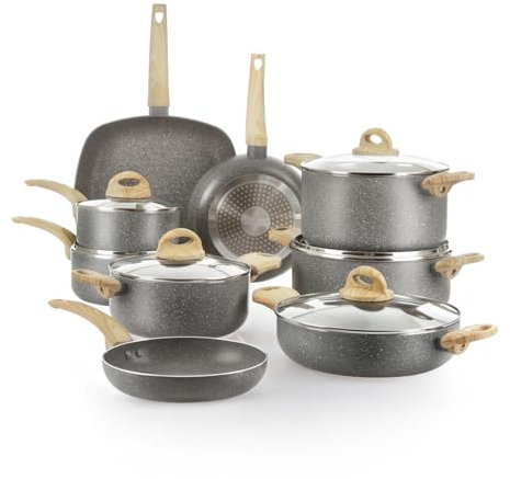 Batteria pentole 15 pezzi Mrs Wood