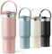 Homealexa Insulated Tumbler 900ml/30oz 304 Stainless Steel, Double Wall Vacuum Design with Leak-Proof Lid and Straw, Perfect for Cold & Iced Beverages Pink