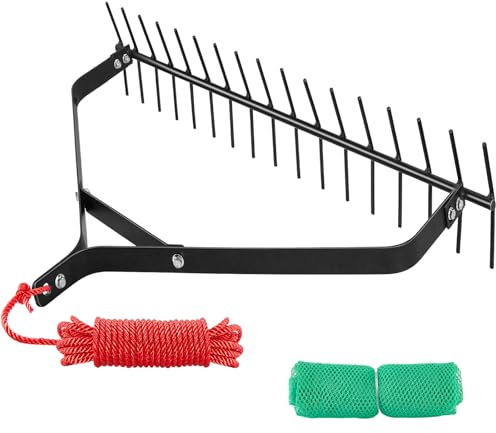 32 Aquatic Weed Rake, 6.3 Steel Rod Lake Weed Cutter