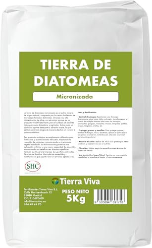 Tierra de Diatomeas Micronizada Sin Aditivos 5KG | Múltiples usos | 100% Ecológico, natural y de máxima pureza | No calcinada