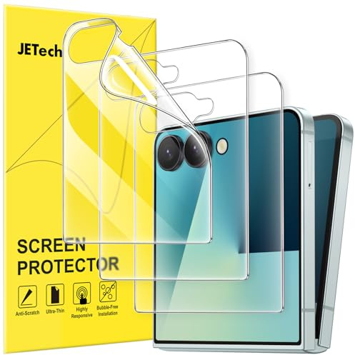JETech Protector Pantalla Frontal para Samsung Galaxy Z Flip 7, 3 Unidades | Película PET de Cobertura Completa, HD Claro, Amigable para Funda