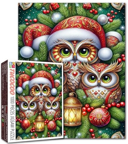 Little Girl Under The Street Light Puzzles for Adults, Winter Christmas Puzzle for Adult,Xmas Party Jigsaw Puzzles 1000 Pieces for Adults,Hard Challenge Puzzle for Adult