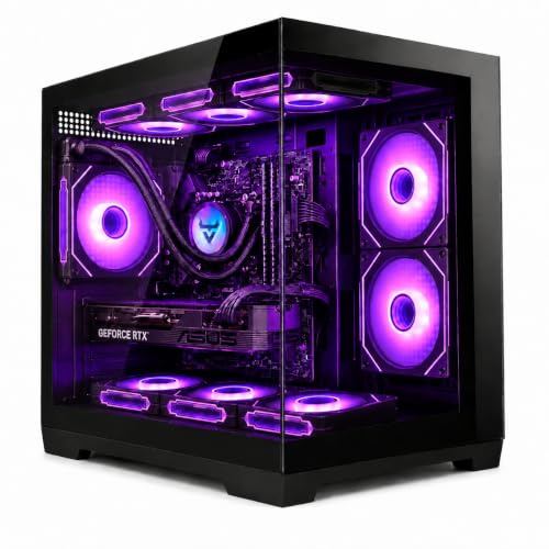 Evounic Gaming PC Desktop Computer RTX 4060, i7-11700F, 16GB DDR4 RAM | 1TB NVMe SSD, WiFi 6 / BT5.4, 9x ARGB Fans, Windows 11 Pro, VR Ready High FPS Gaming Tower