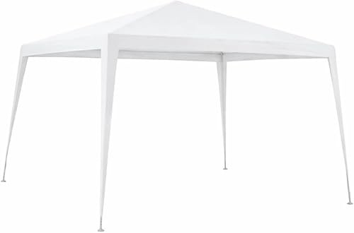 Carpa Desmontable 3x3 m Impermeable Blanca – Estructura de Acero Resistente, Cubierta de Rafia, Incluye Piquetas y Vientos – Ideal para Jardín, Eventos y Mercado