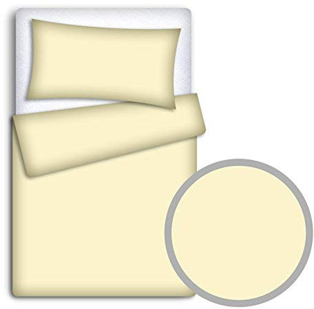 Babymam BABY BEDDING SET PILLOWCASE + DUVET COVER 2PC TO FIT JUNIOR BED (Cream)