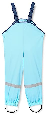Playshoes Matschhose Regenlatzhose Ungefüttert Unisex Kinder Wind- und wasserdichte Regenhose Regenbekleidung, türkis, 86