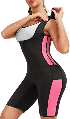 Gotoly Damen Neopren Abnehmen heißen Sauna Schwitzanzug à„rmeln für Gewichtsverlust, XXL, Schwarz