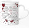 SpecialMe® Tasse mit Herz-Henkel personalisierbar Sprüche Liebe Pärchen mit Liebesbotschaft persönliches Geschenk für Partner, Verliebte, Paare Keine Sorge Schatz weiß Herz-Tasse