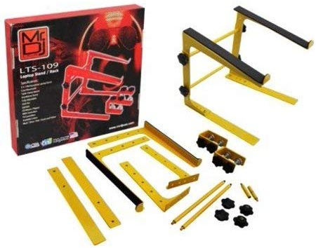Mr. Dj LTS-109YE DJ Laptop Stand for Musical Instruments Reading (Yellow)