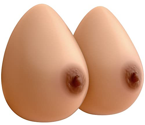 Feminique Silicone Breast Forms | Prosthetic Breast for Transgender, Mastectomy, Crossdressers, and Cosplay | Pair DD Cup (2000g) Fake Boobs
