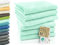 ZOLLNER 6er Set Handtücher in 50x100 cm - besonders weiche und saugstarke Gästehandtücher in Mint - mit praktischem Aufhänger - waschbar bis 95°C - Baumwolle - Hotelqualität