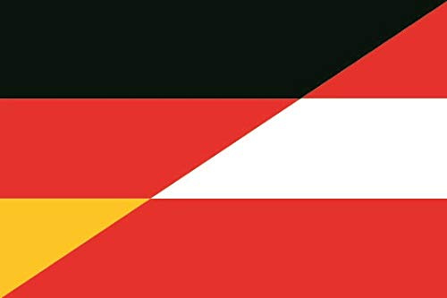 U24 Aufkleber Deutschland-Österreich Flagge Fahne 8 x 5 cm Autoaufkleber Sticker