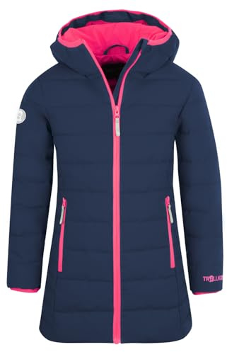 Trollkids Girls Stavanger Coat | Wasserabweisend und atmungsaktiv, Warme Wattierung, Angeschnittene Kapuze, Zwei Hüfttaschen