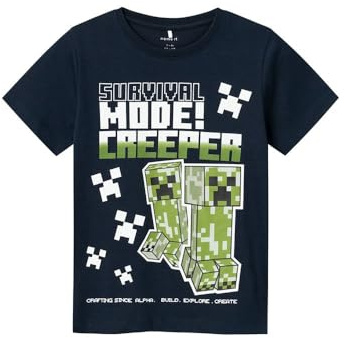 NAME IT Jungen Nkmmylius Minecraft Ss Top Noos Bfu, parfait pink, 146/152