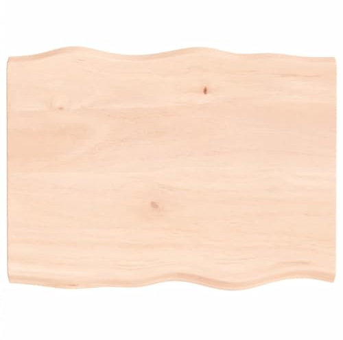 vidaXL Tischplatte, Holzplatte für Tisch Esstisch Couchtisch, Massivholzplatte Handgefertigt mit Baumkante, Ersatztischplatte, 80x60x(2-4) cm Massivholz Unbehandelt