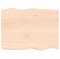 vidaXL Tischplatte, Holzplatte für Tisch Esstisch Couchtisch, Massivholzplatte Handgefertigt mit Baumkante, Ersatztischplatte, 80x60x(2-4) cm Massivholz Unbehandelt