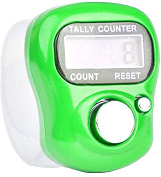 RJSQAQE 1 Pc Calculatrice de Doigt Petite lumière Facile à Transporter capteur de Haute précision compteurs Main Plastique Manuel Doigt Coquille Affichage J7G0