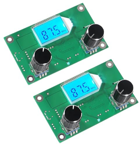 XIITIA Digitales FM-Empfängermodul, DC 3 V-5 V, Radio-Empfängermodul, digitales Stereo-Board, LCD-Display, DSP PLL 76,0 MHz - 108,0 MHz, 2 Stück