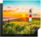 KitchenYeah© Protection Plaque Induction 59x52 cm Protege Deco Cuisine Cache Protège De Cuisson Accessoires Phare - Soleil - Paysage - Herbe - Plage - Mer