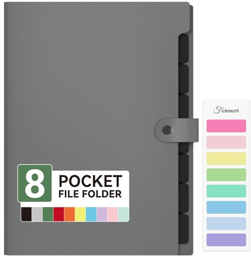 Forvencer Fächermappe mit 8 Fächern, Grau