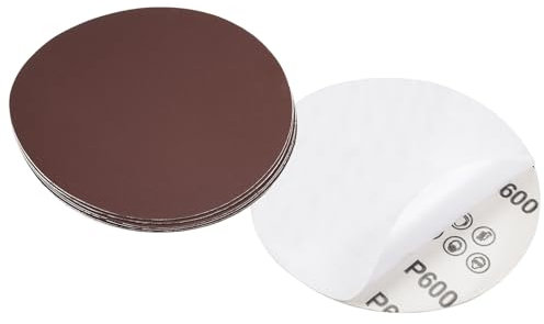 CoCud PSA Sanding Discs, 6 Inch Dia 600 Grits, Self Adhesive Sticky-Back Sandpaper - (Applications: for Woodworking Metal Finishing), 10-Pieces