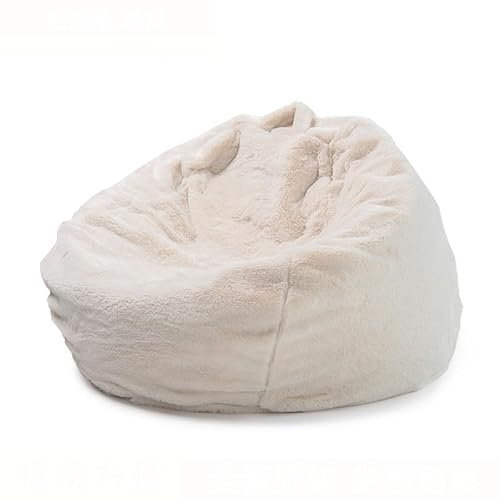 UGEFKMQ Beanbag Indoor Und Outdoor Extrem Bequemes, Riesiges Sitzsack-Gaming-Bodenkissen Aus Samt | Sessel Sessel Sofa (Ohne Füllung),Beige,90Cm*110Cm