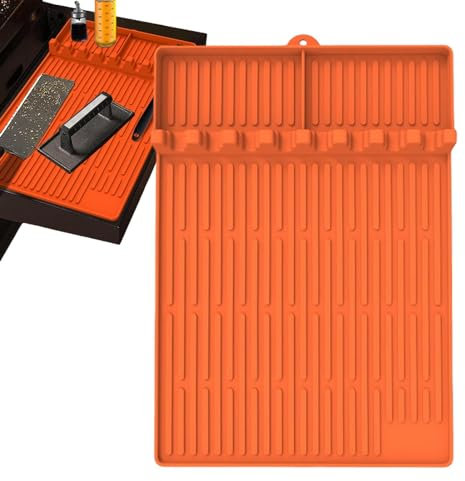 Grill-Silikonmatte, hitzebeständige Silikon-Grillmatte, Silikon-Utensilienmatte, rutschfeste Grillmatten, Grillvorbereitungsschalen für Küche, Grill, Camping