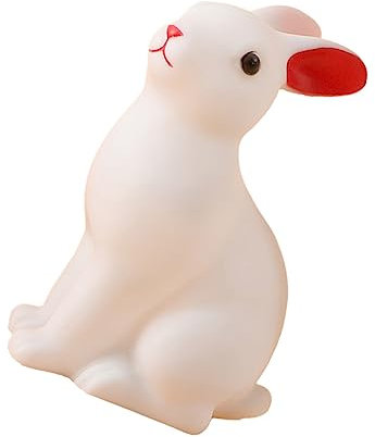 WOONEKY 1stk Nachtlicht Nachttischlampe Tischlampe Für Kinder Led-leselicht Batterie Schreibtischlampe Dekorative Tischlampe Led-kaninchenlicht Batterie Tischlampe Hase Für Weiß Kieselgel